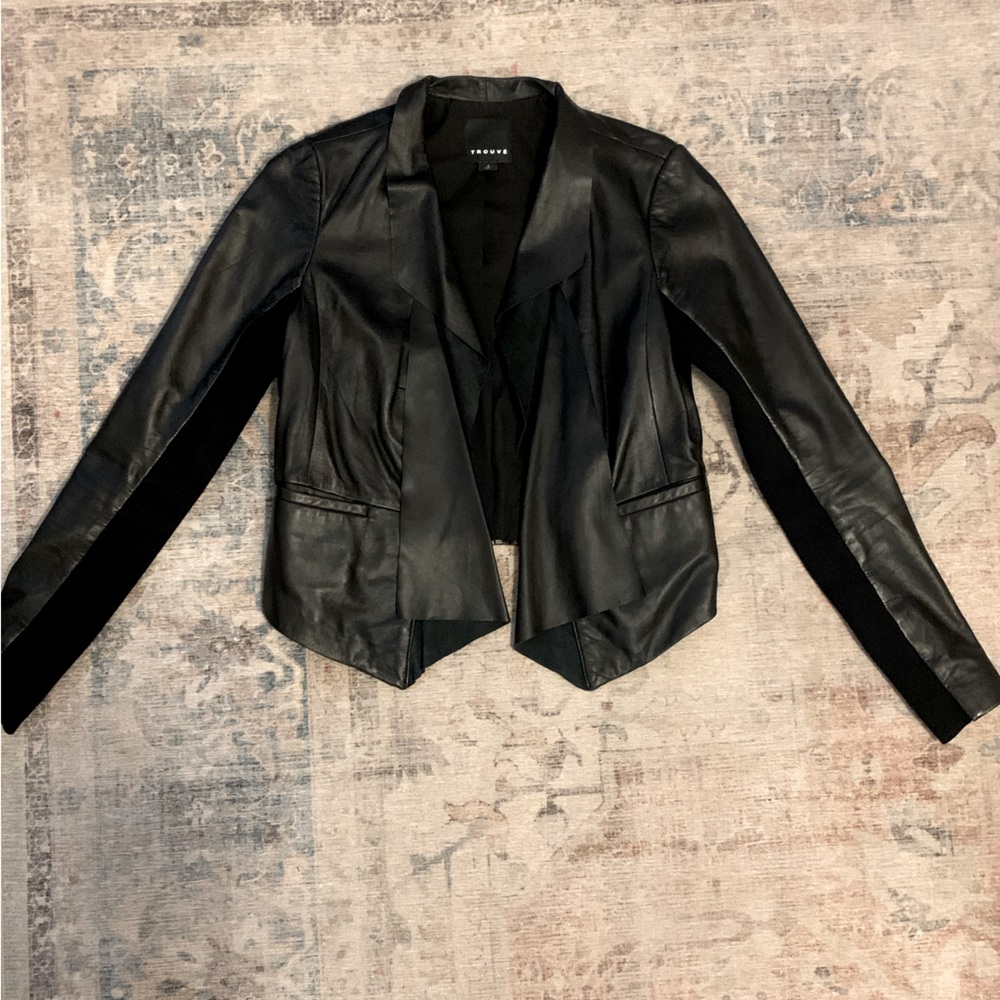 Women’s Trouvé black Leather jacket